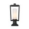Z-Lite Sheridan 1 Light Outdoor Pier Mounted Fixture, Black & White Opal 595PHMR-533PM-BK - alternate 6